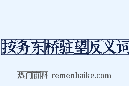 按务东桥驻望反义词是什么意思的图片